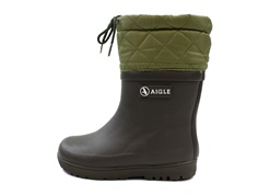 Aigle winter rubber boot boot Woody Warm kaki